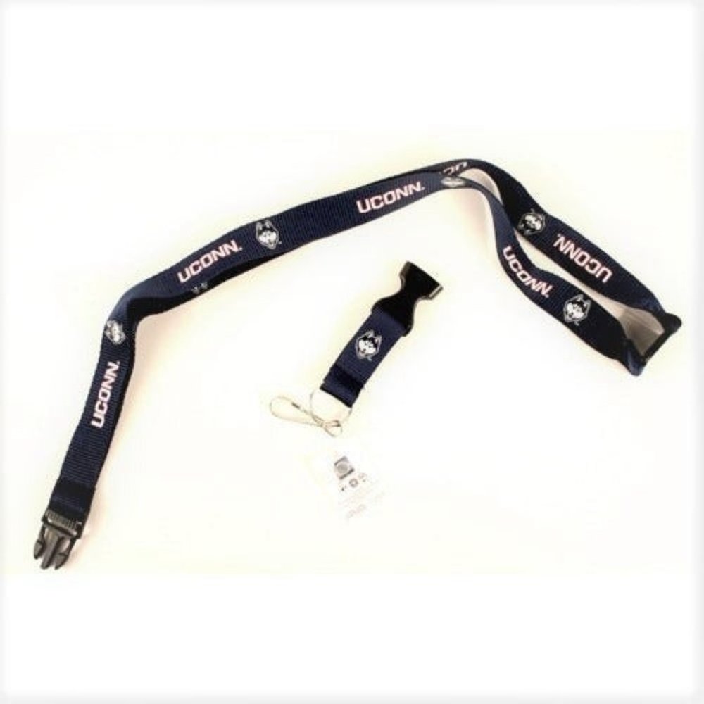 UCONN HUSKIES LANYARD W/DETACHABLE CLIP